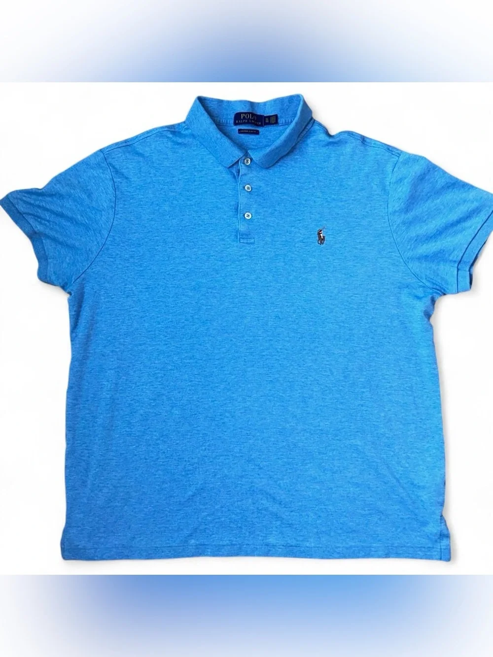Polo by Ralph Lauren Men’s Bright Blue Classic Polo Shirt-Slim Fit XL